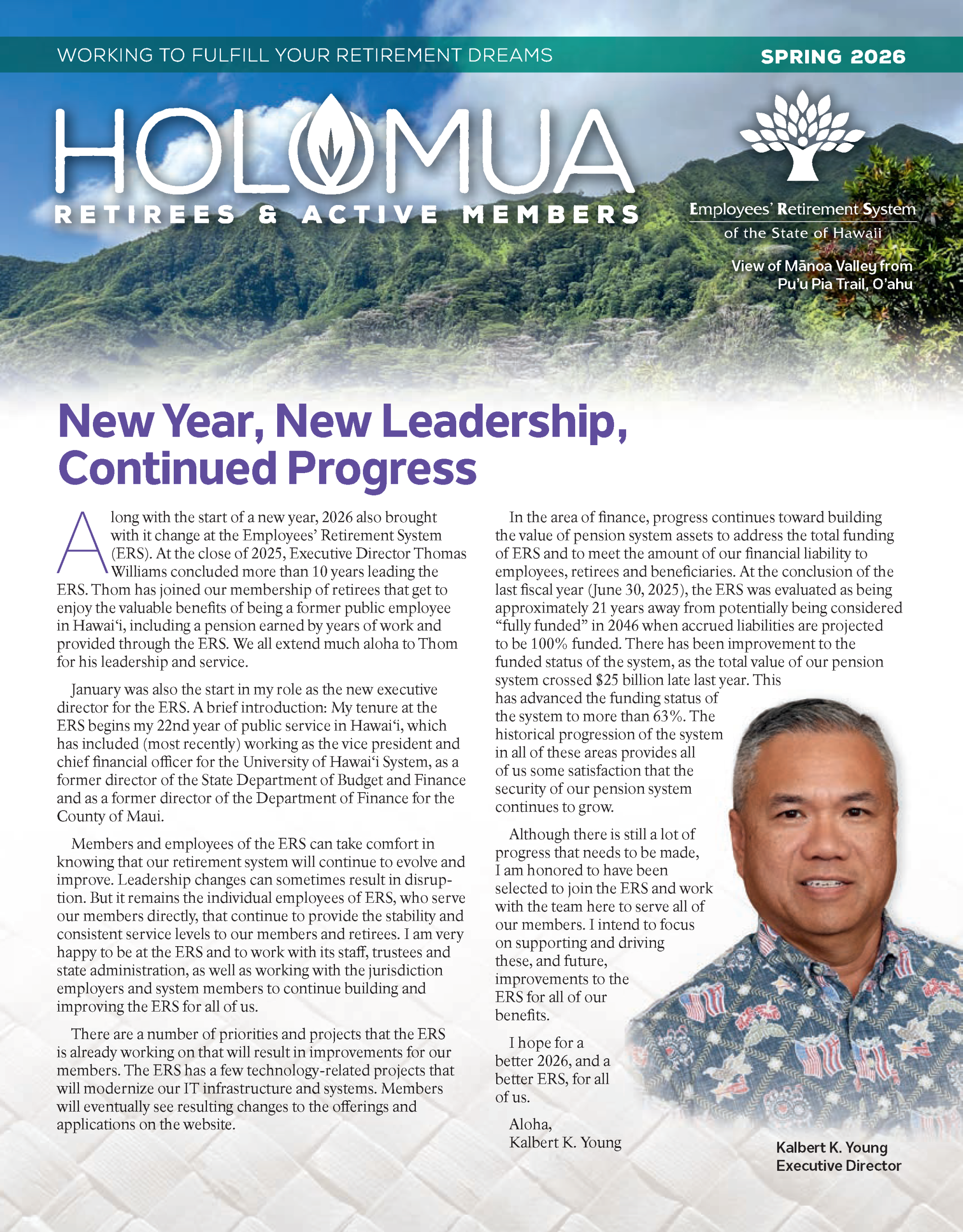 ERS Holomua spring 2026 newsletter